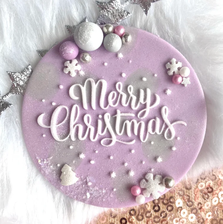 MERRY CHRISTMAS SNOW - RAISED EMBOSSER