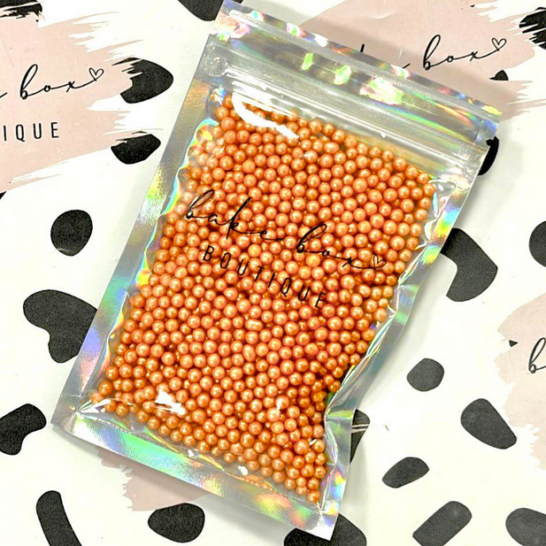 ORANGE 4MM PEARLS - SPRINKLES