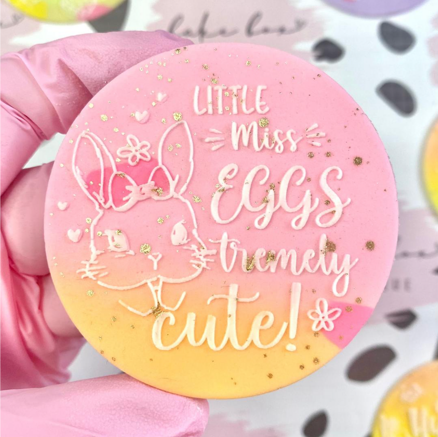 LITTLE MISS EGGSTREMELY CUTE - RAISED EMBOSSER