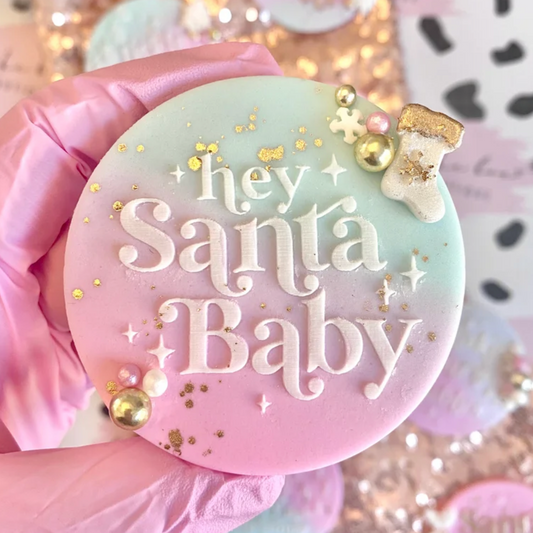 HEY SANTA BABY - RAISED EMBOSSER