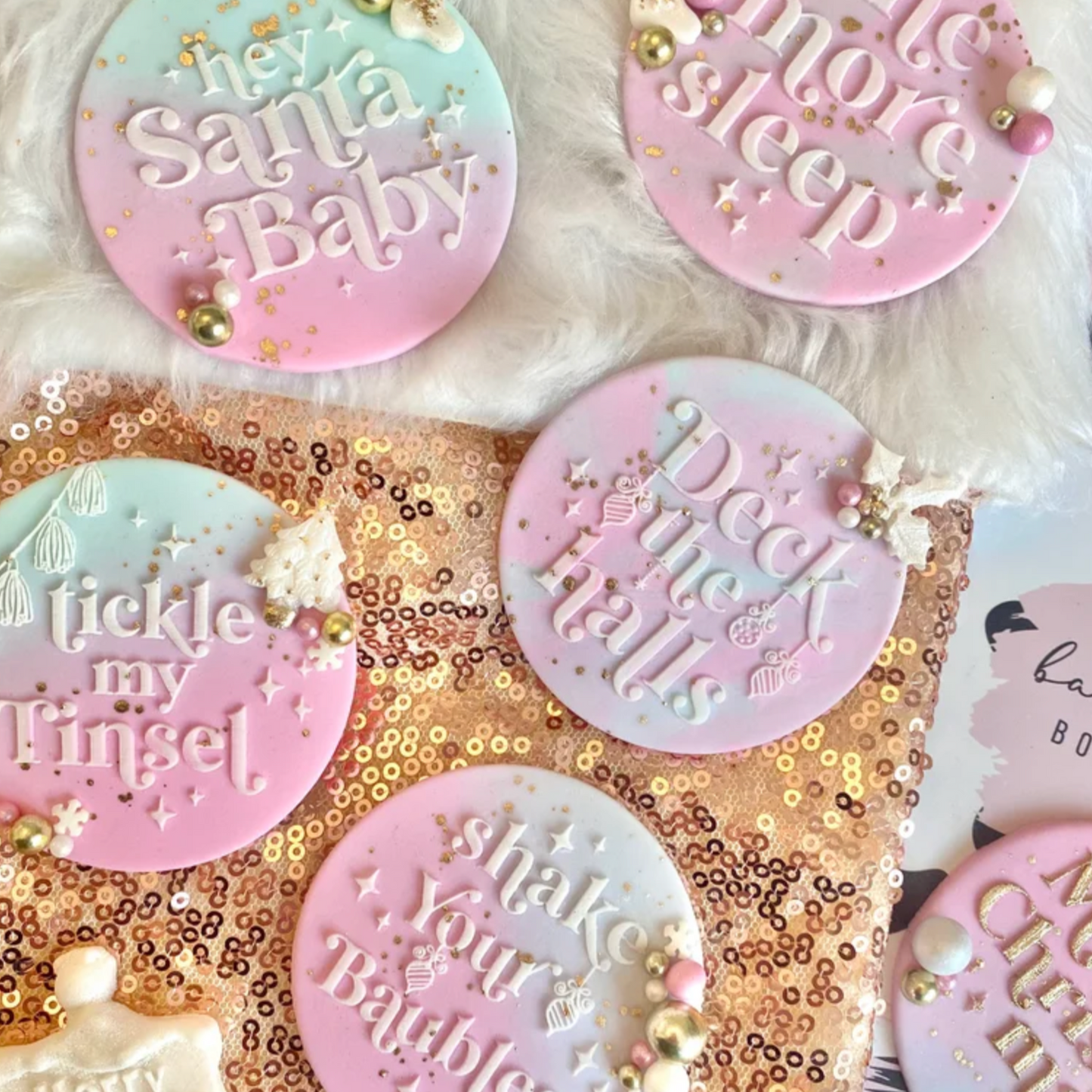 SANTA STOP HERE - RAISED EMBOSSER