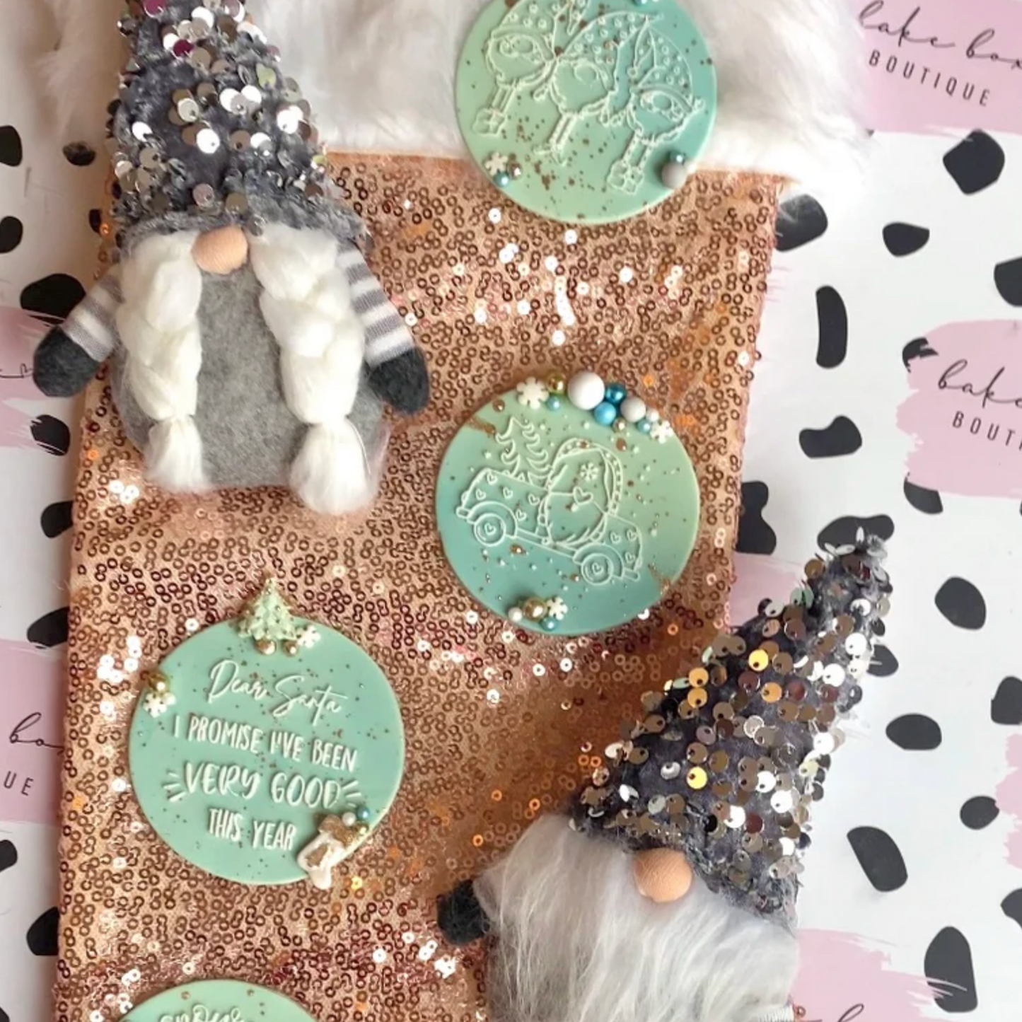 DEAR SANTA I PROMISE I'VE BEEN VERY GOOD THIS YEAR - RAISED EMBOSSER