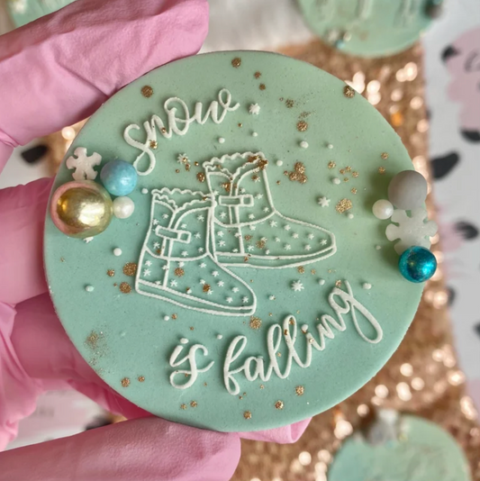 SNOW IS FALLING - RAISED EMBOSSER