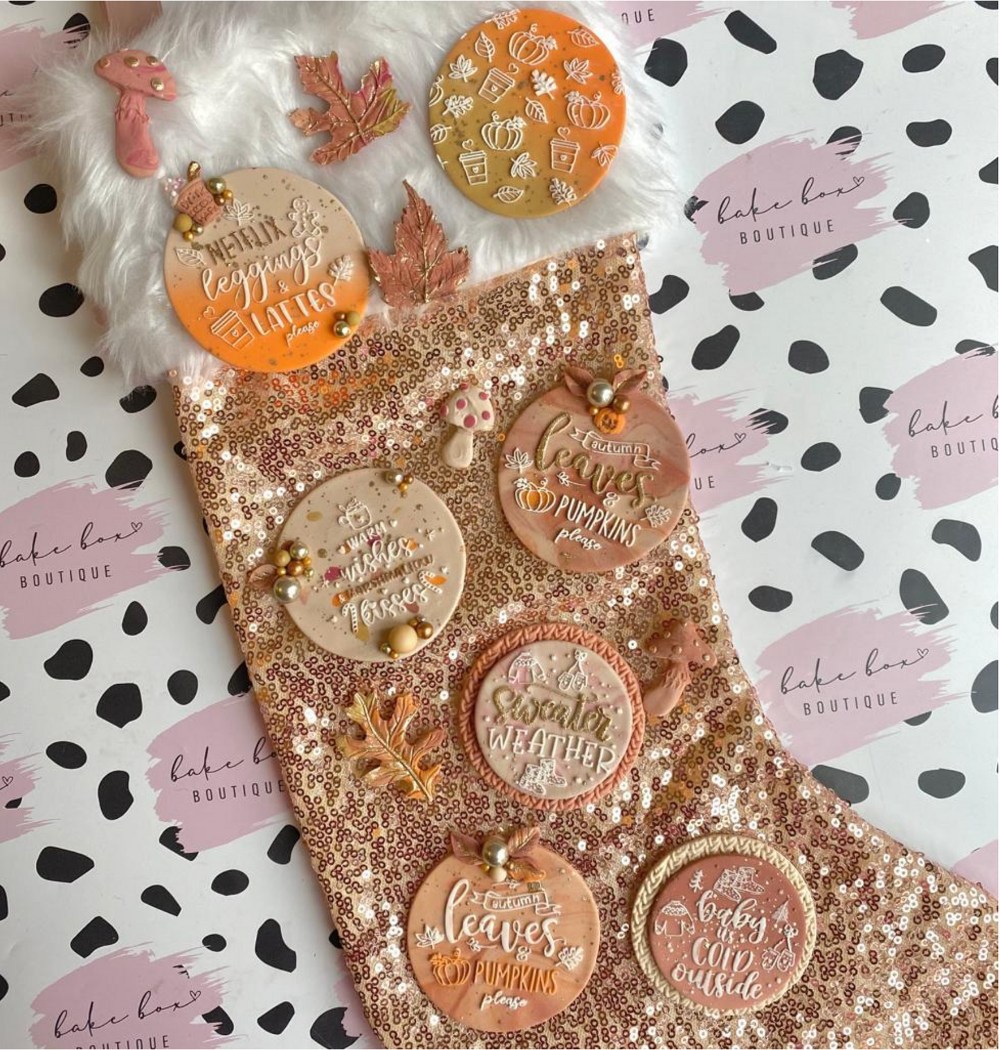 AUTUMN LEAVES AND PUMPKINS PLEASE - RAISED EMBOSSER