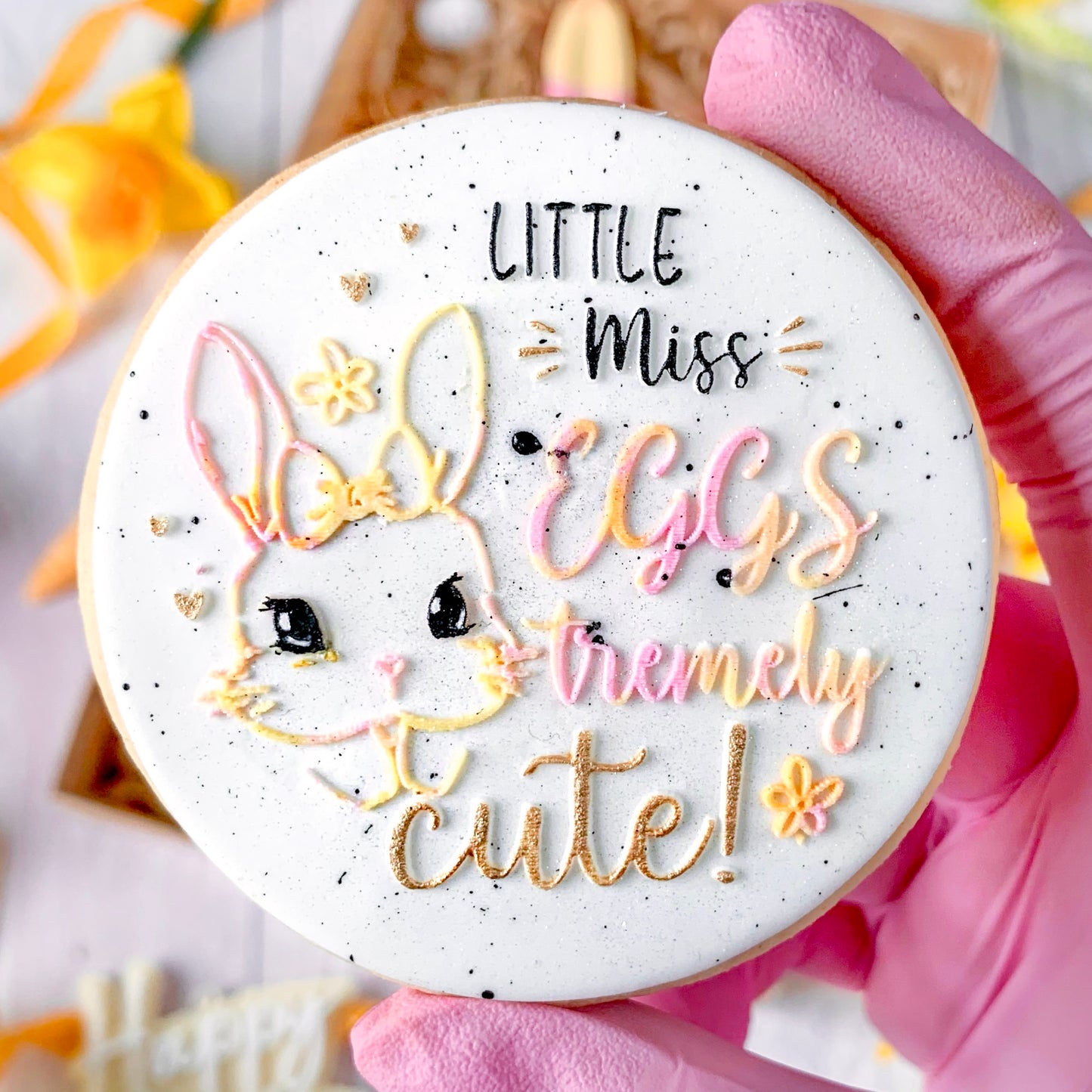 LITTLE MISS EGGSTREMELY CUTE - RAISED EMBOSSER