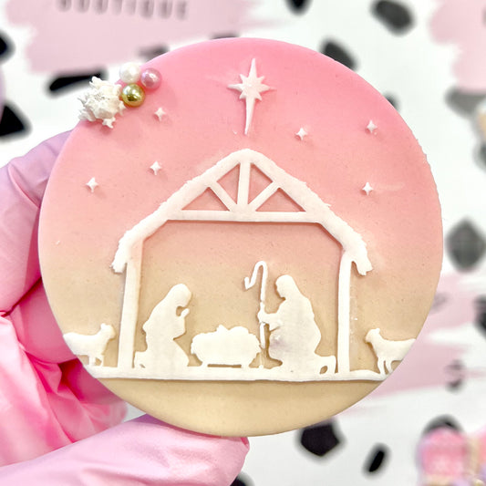 NATIVITY SCENE - RAISED EMBOSSER