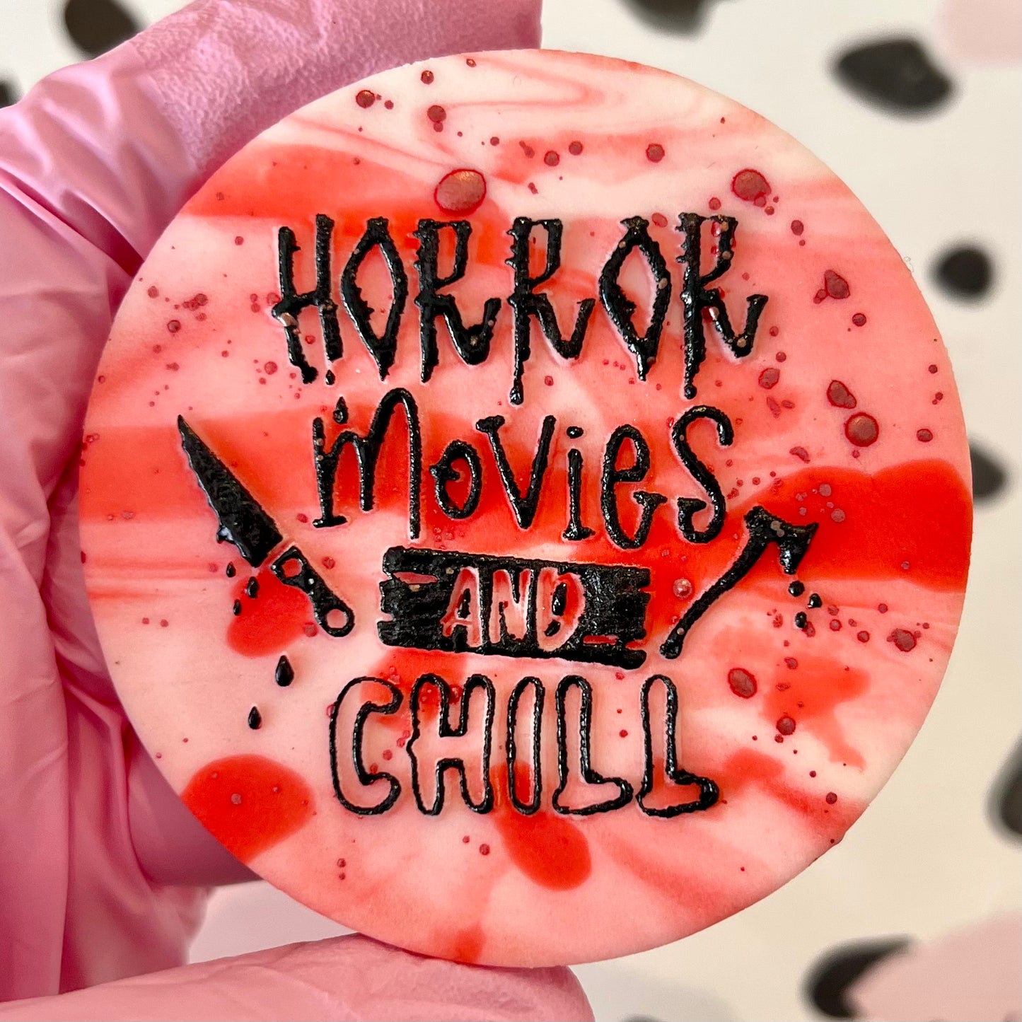 HORROR MOVIES AND CHILL - RAISED EMBOSSER