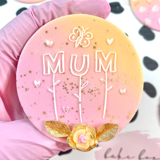 MUM FLOWERS - RAISED EMBOSSER