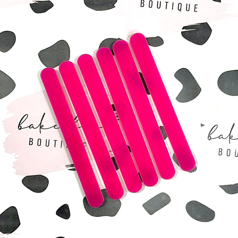 HOT PINK CAKESICLE STICKS - PACK OF 6