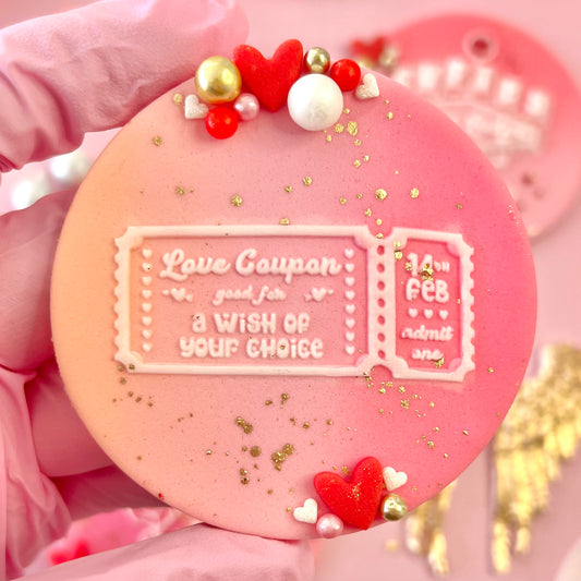 LOVE COUPON TICKET - RAISED EMBOSSER