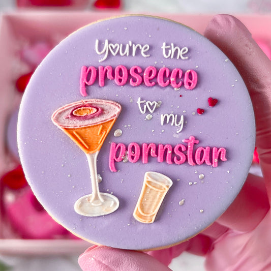 PROSECCO TO MY PORNSTAR - DOUBLE POP - RAISED EMBOSSER