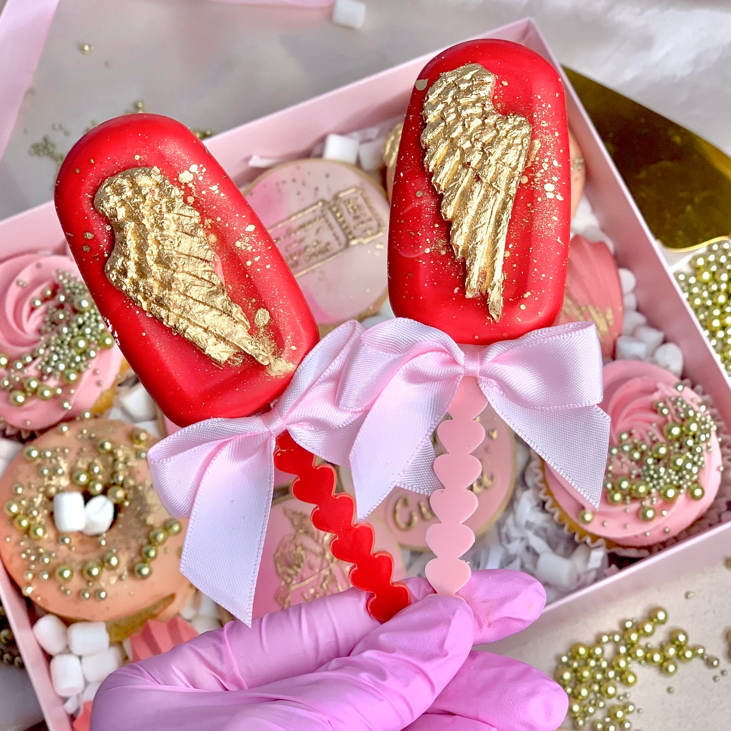 HEART CAKESICLE STICKS - PACK OF 6