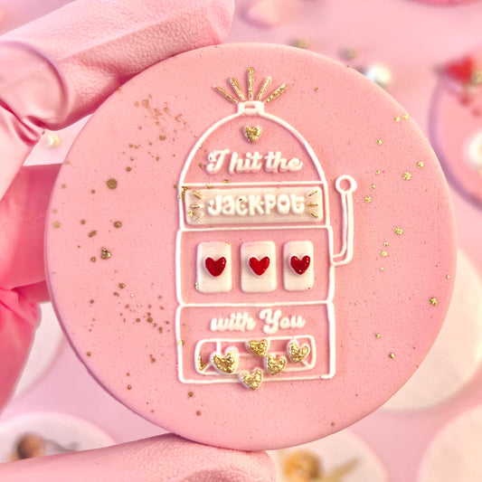 I HIT THE JACKPOT WITH YOU - DOUBLE POP - RAISED EMBOSSER