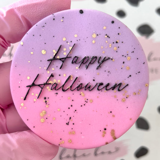 HAPPY HALLOWEEN SCRIPT - RAISED EMBOSSER