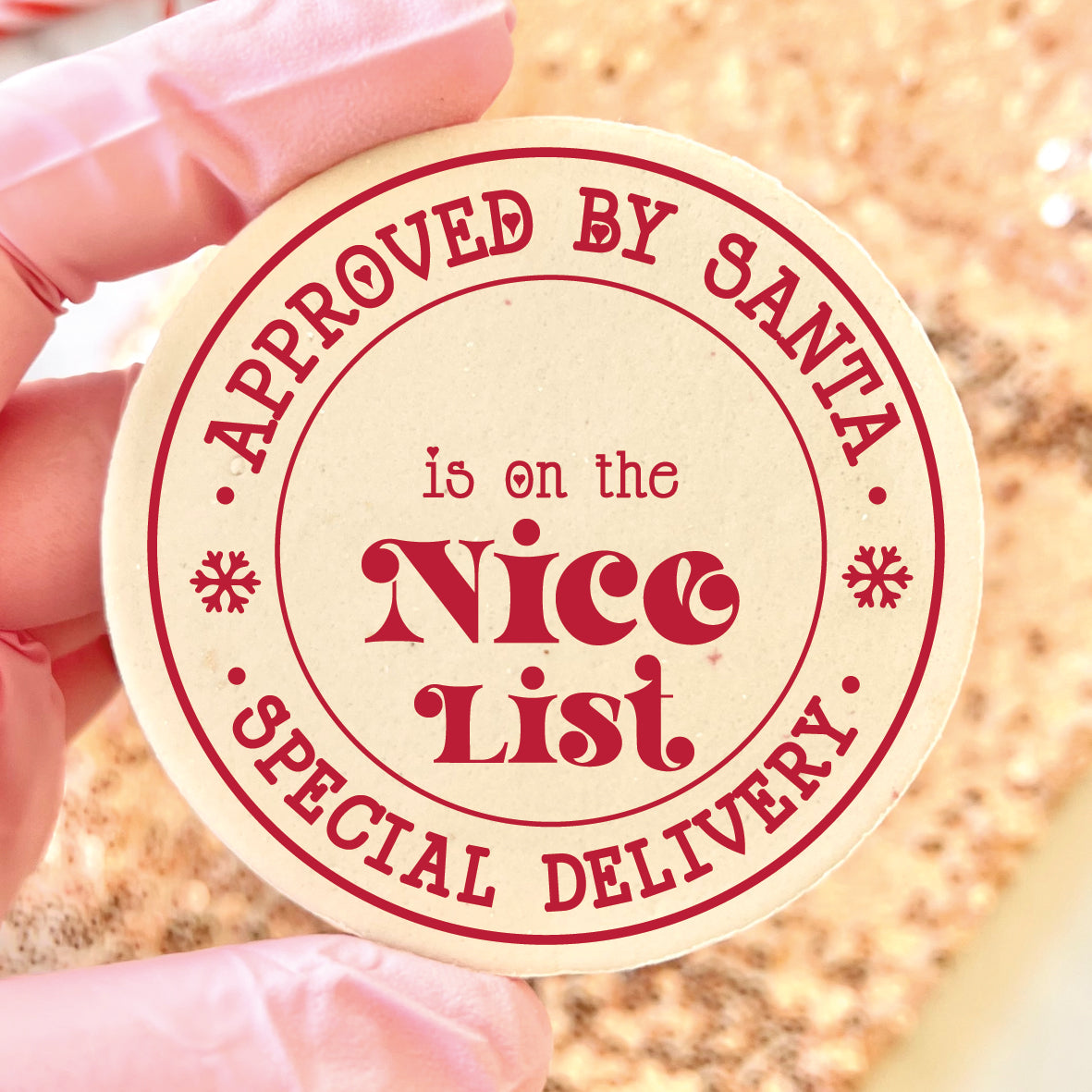 IS ON THE NICE LIST - RAISED EMBOSSER