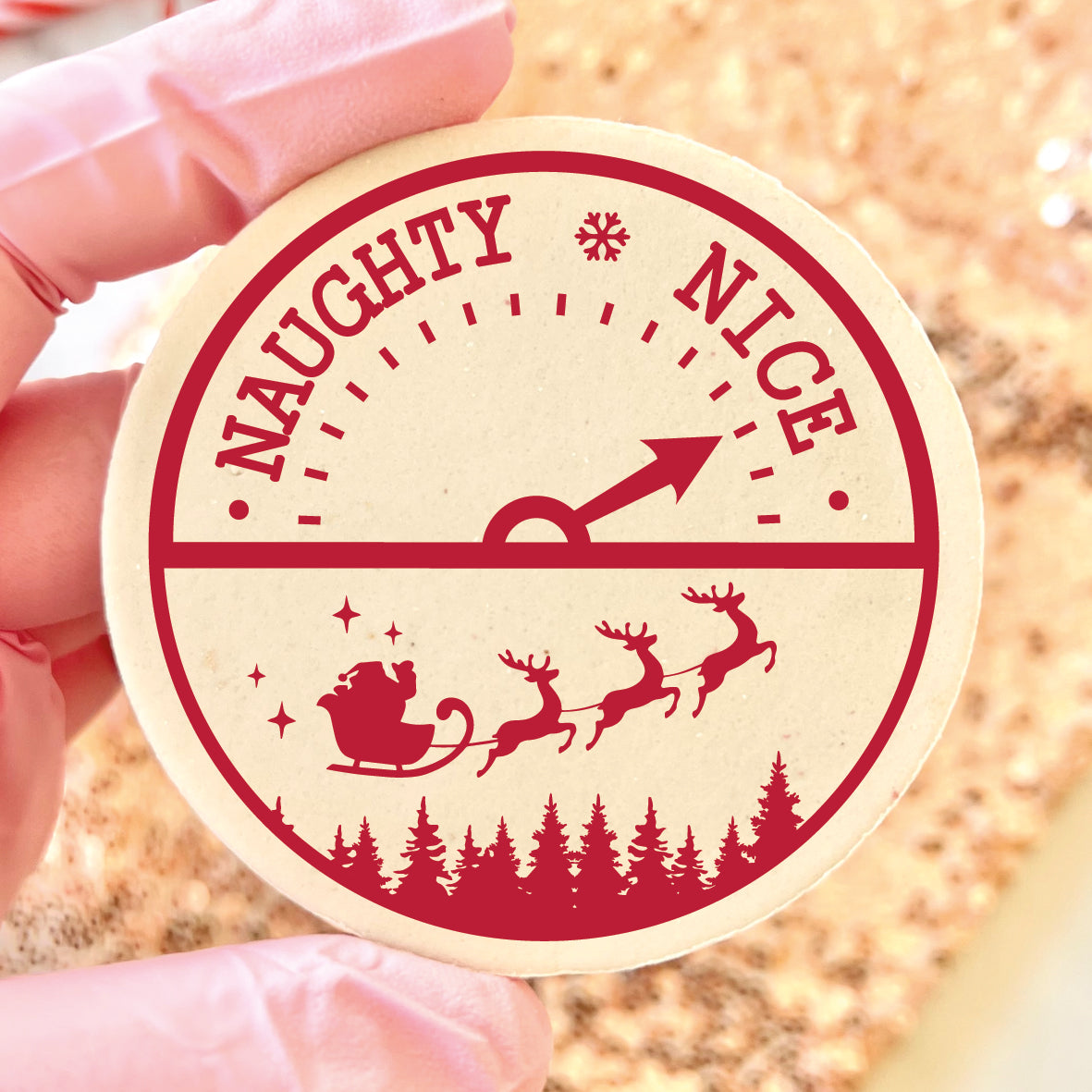 NAUGHTY OR NICE METER - RAISED EMBOSSER