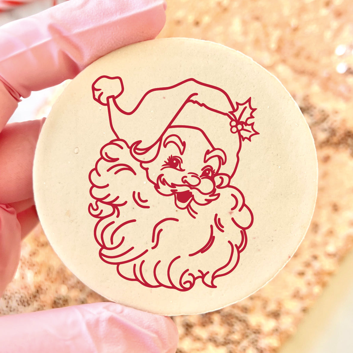 VINTAGE SANTA FACE - RAISED EMBOSSER