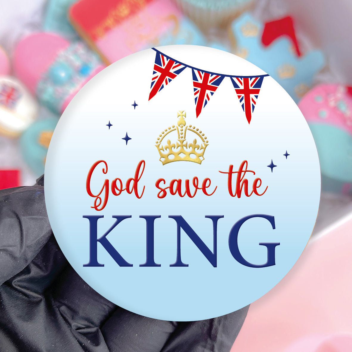 GOD SAVE THE KING - RAISED EMBOSSER