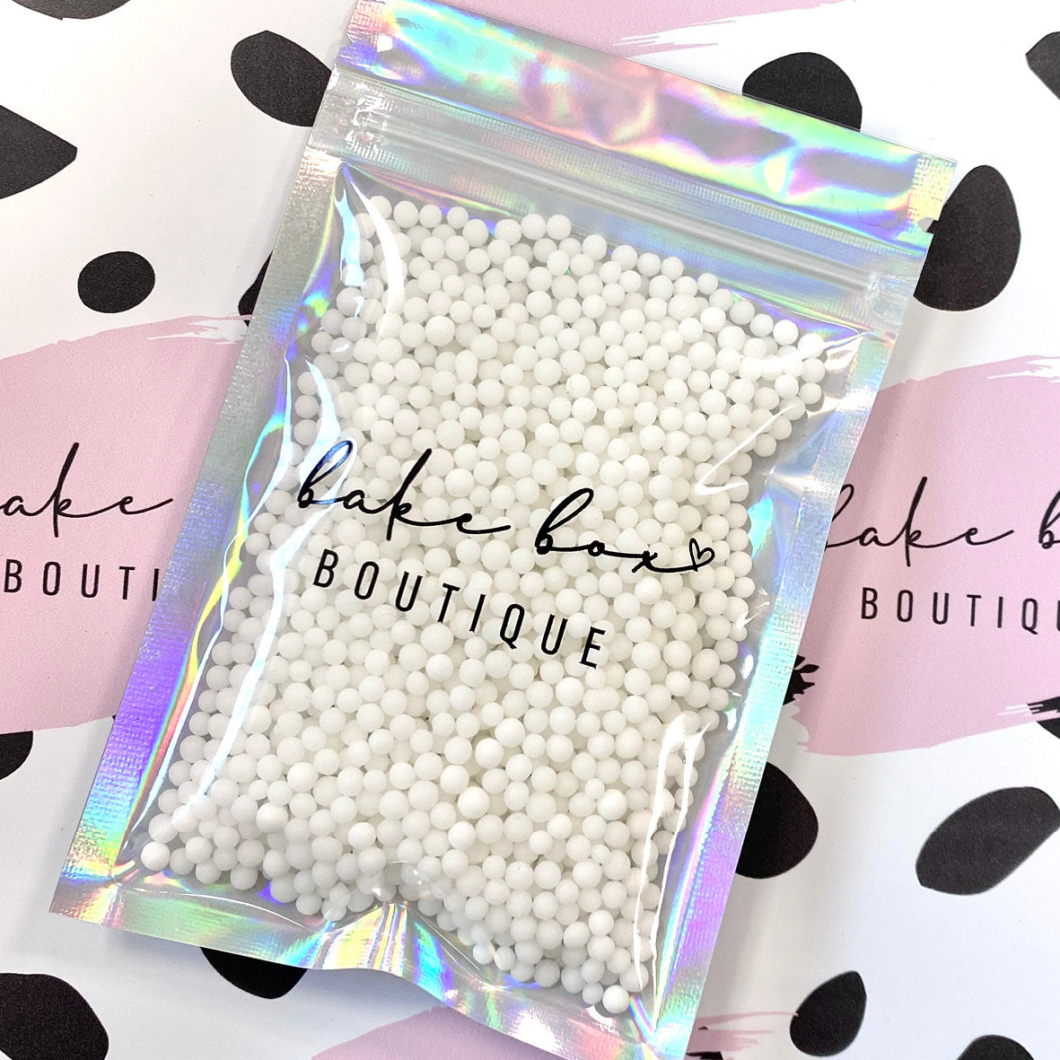 WHITE 4MM MATTE PEARLS - SPRINKLES