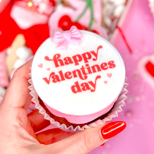 EDIBLE TOPPERS - HAPPY VALENTINES DAY