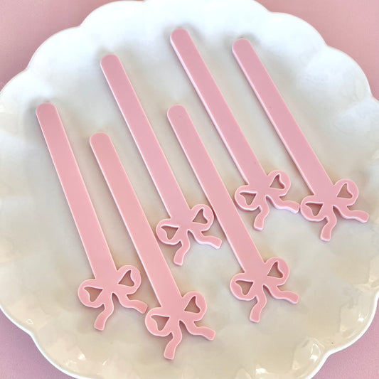 BOW CAKESICLE STICKS - PACK OF 6