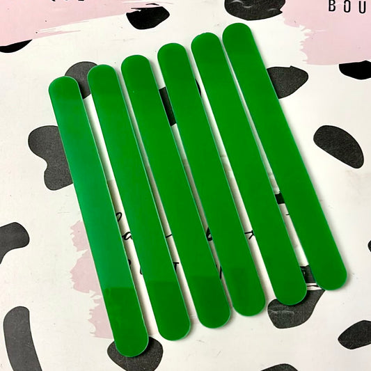 DARK GREEN CAKESICLE STICKS - PACK OF 6