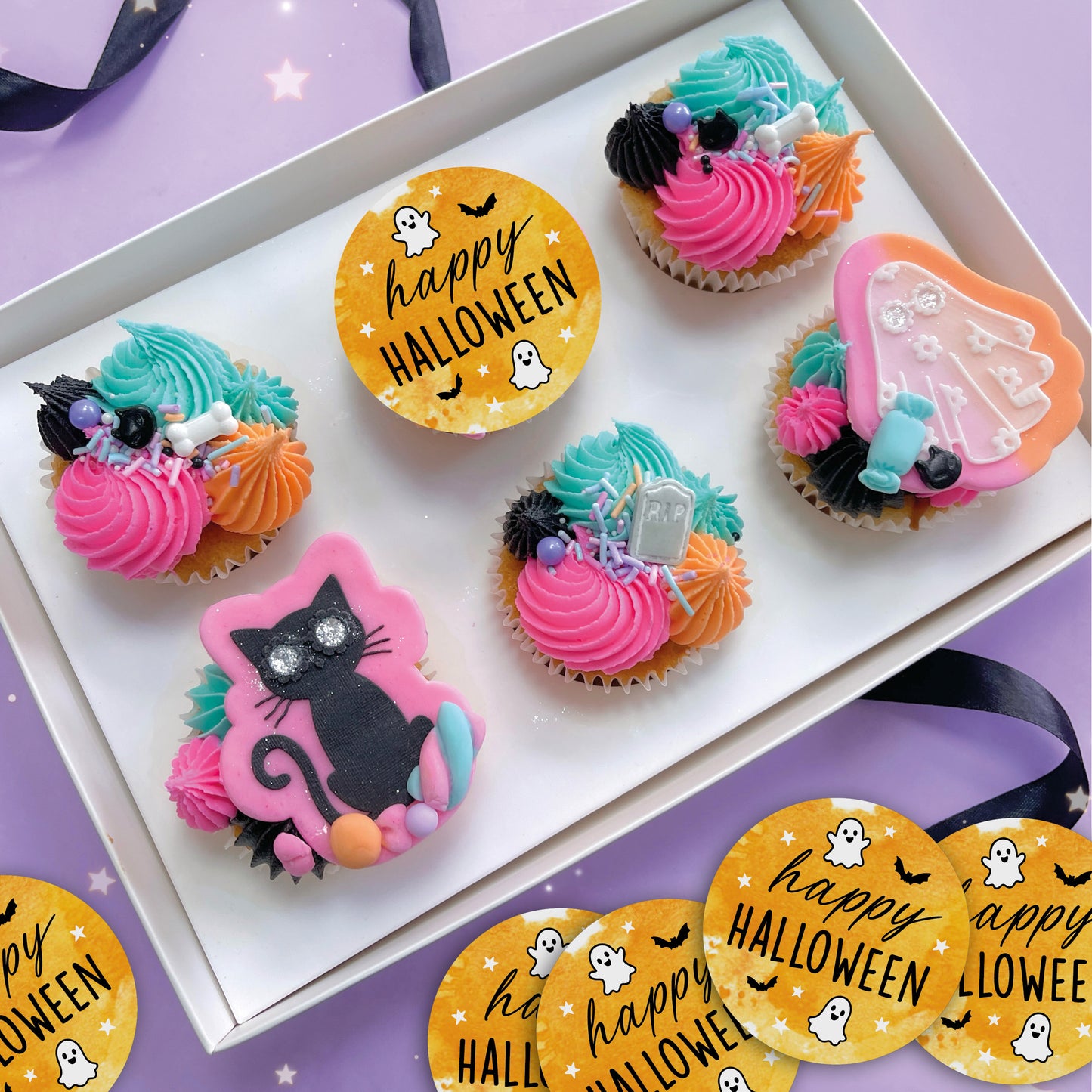 EDIBLE TOPPERS - HAPPY HALLOWEEN