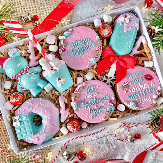 CANDY CANE WISHES AND MISTLETOE KISSES - RAISED EMBOSSER