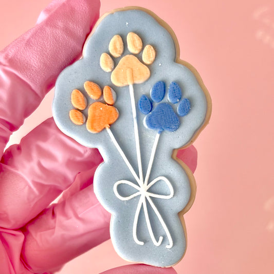 PAW PRINT BALLOONS - RAISED EMBOSSER