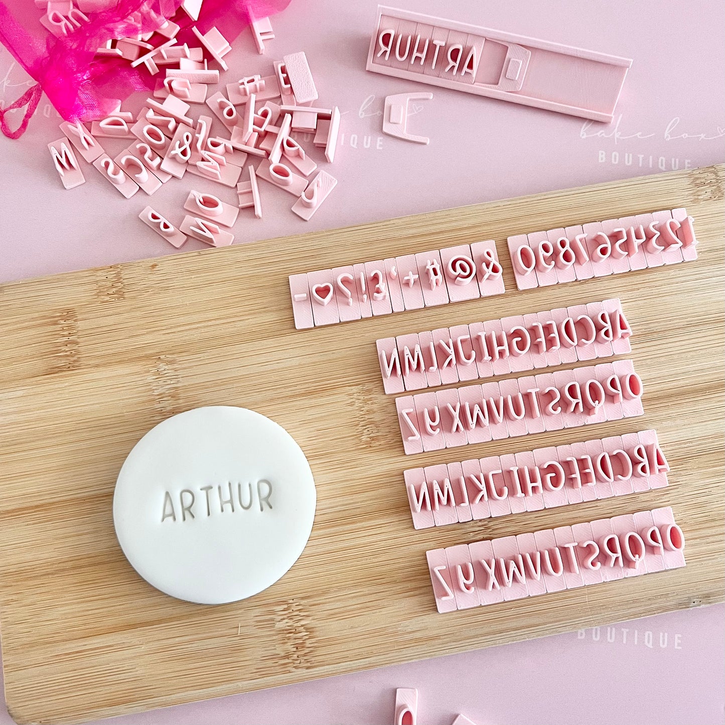 MINI ALPHABET COOKIE STAMP SET- ARTHUR