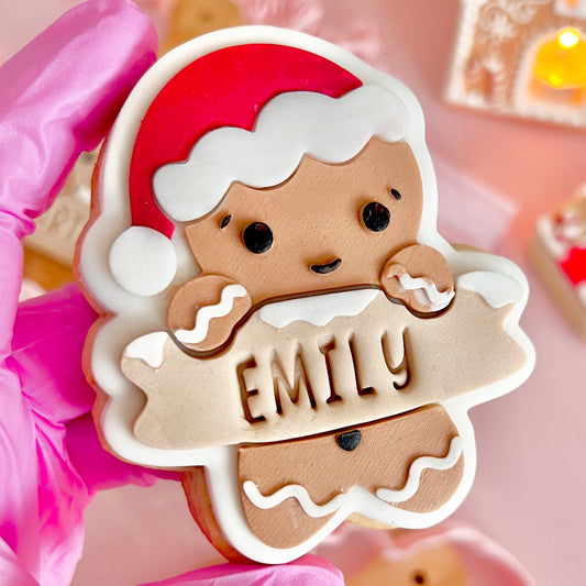 GINGERBREAD MAN PLAQUE - MULTI POP EMBOSSER AND CUTTER