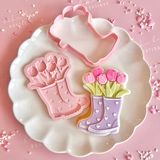 WELLIES WITH FLOWERS - MULTI POP EMBOSSER AND CUTTER