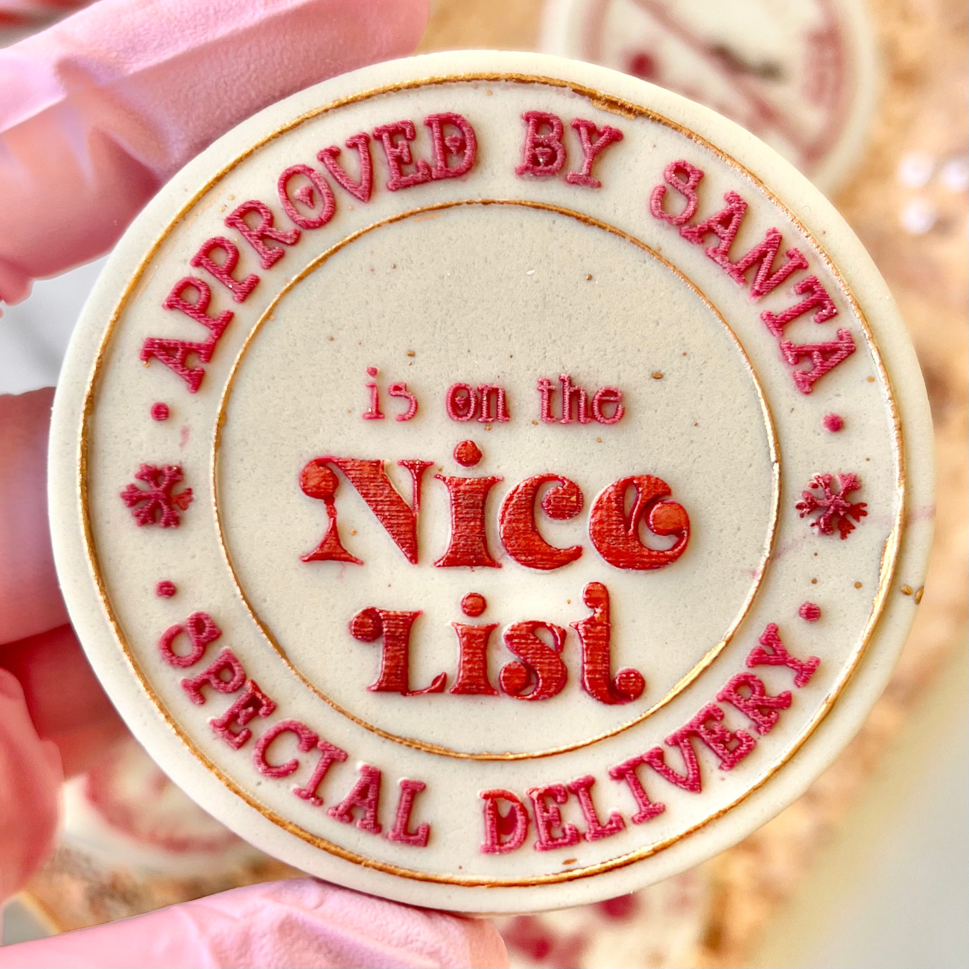 IS ON THE NICE LIST - RAISED EMBOSSER – Bake Box Boutique