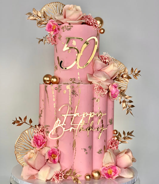 SCALLOP GANACHE BUTTERCREAM PLATES - SET OF 2