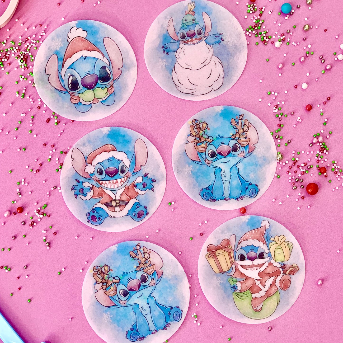EDIBLE TOPPERS - STITCH CHRISTMAS – Bake Box Boutique