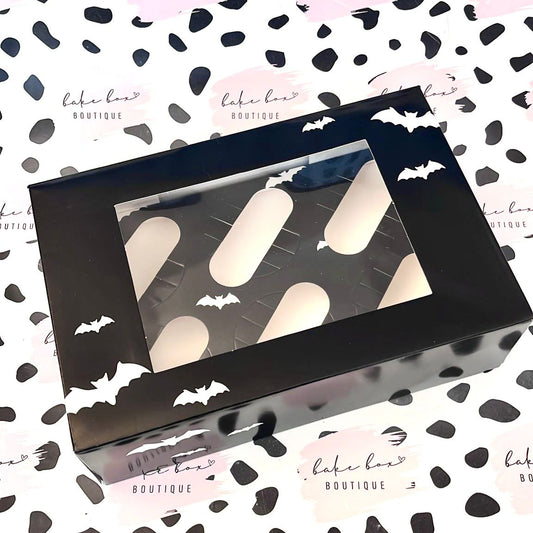 BLACK HALLOWEEN CUPCAKE BOX