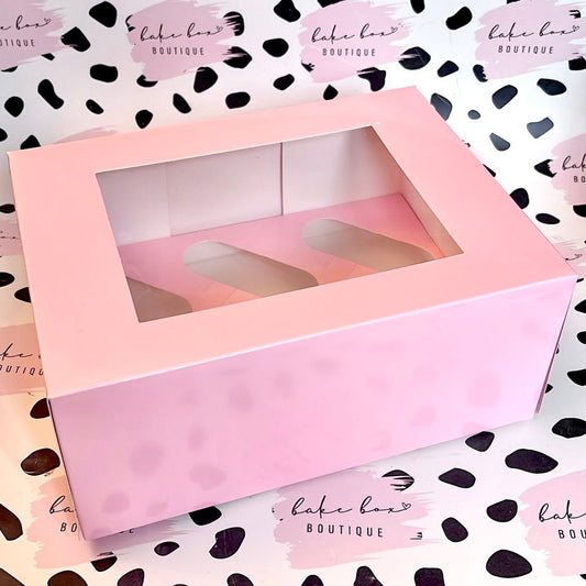 LUXURY ULTRA DEEP CUPCAKE BOXES - BABY PINK