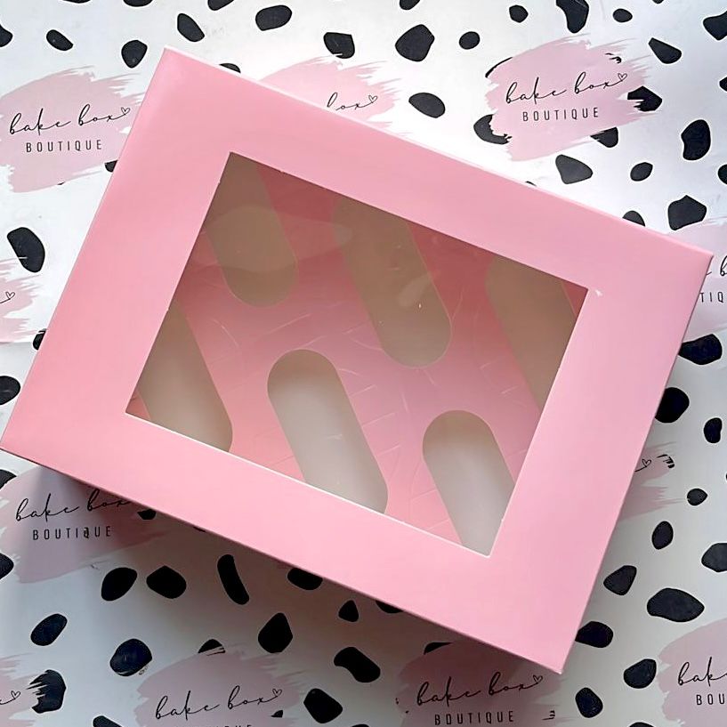 LUXURY ULTRA DEEP CUPCAKE BOXES - BABY PINK