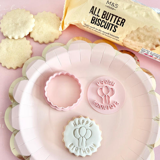 HAPPY BIRTHDAY BALLOONS STAMP