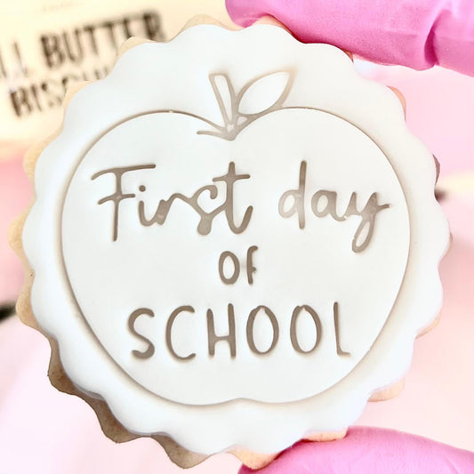 FIRST DAY OF SCHOOL APPLE STAMP
