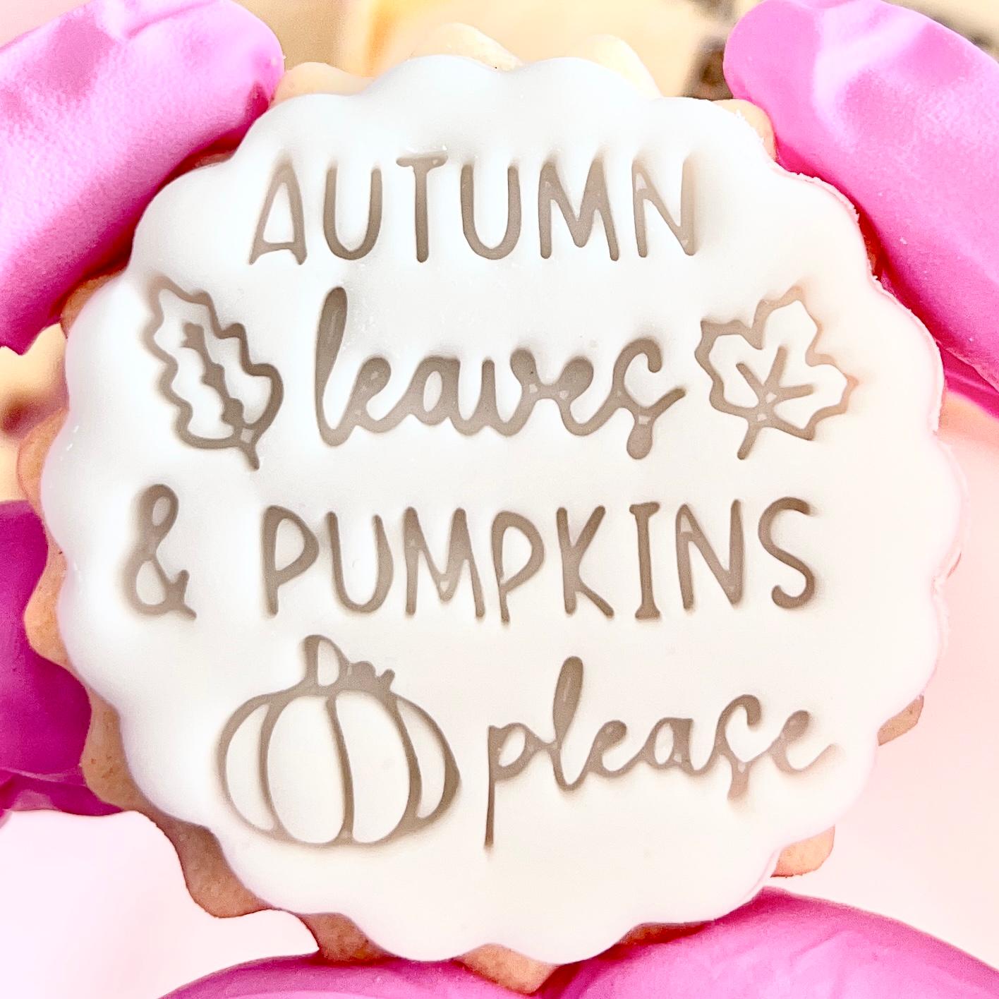 AUTUMN LEAVES & PUMPKINS PLEASE STAMP