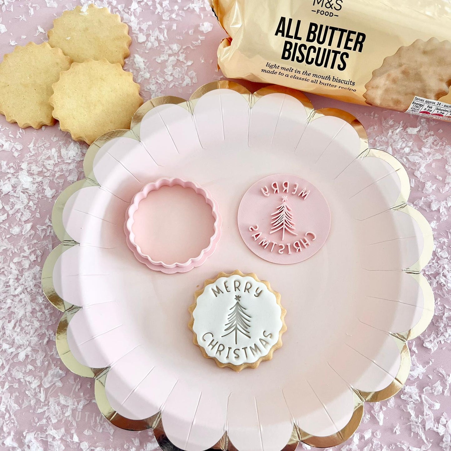 MERRY CHRISTMAS TREE STAMP