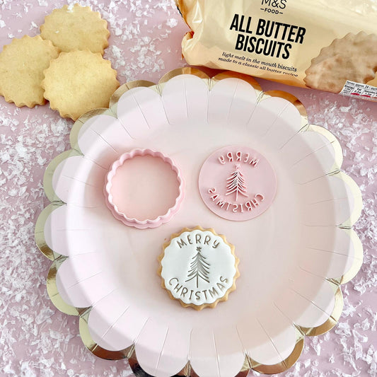 MERRY CHRISTMAS TREE STAMP