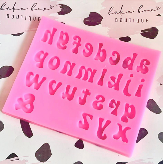 GROOVY LOWERCASE ALPHABET MOULD