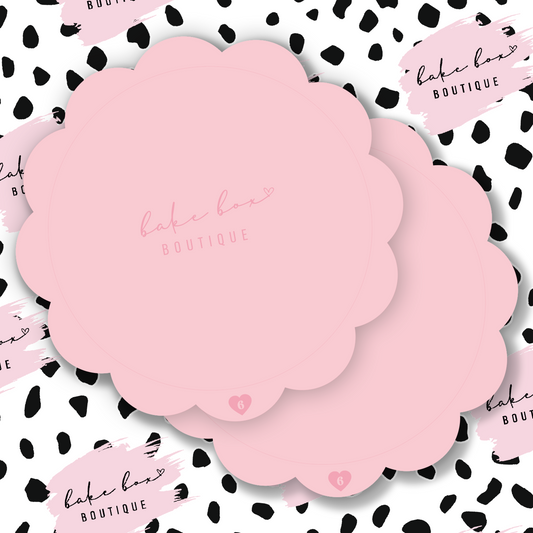 SCALLOP GANACHE BUTTERCREAM PLATES - SET OF 2