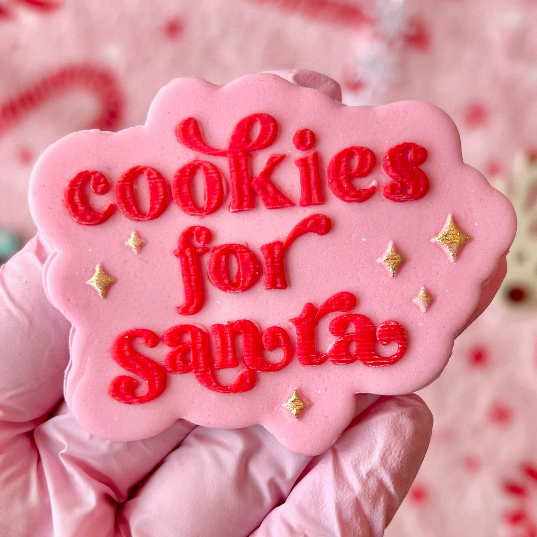 COOKIES FOR SANTA RAISED EMBOSSER Bake Box Boutique