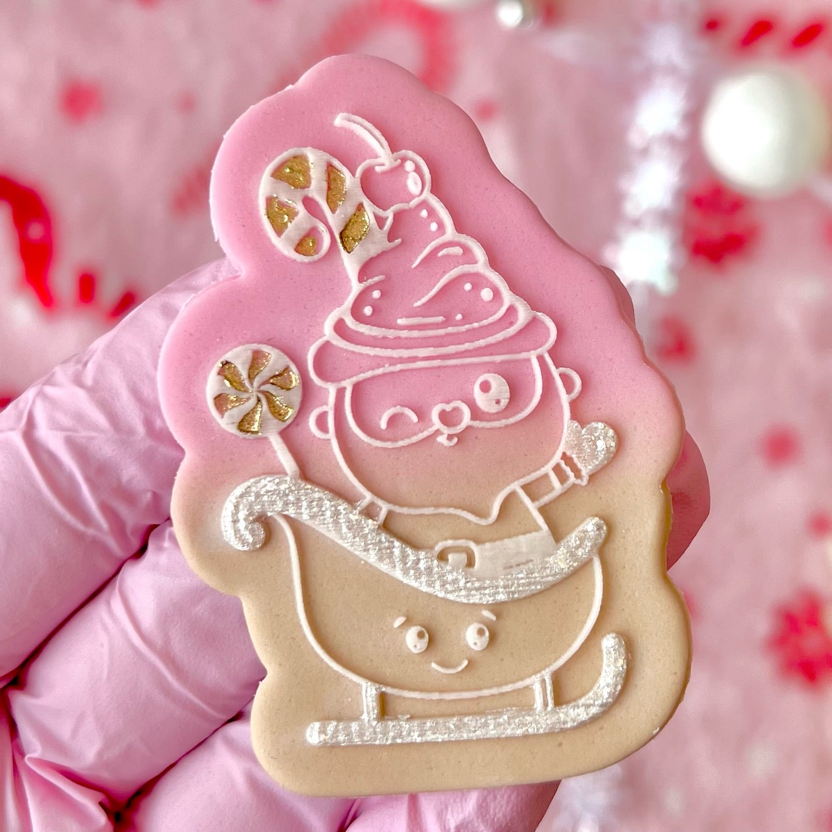 SANTA SLEIGH RAISED EMBOSSER Bake Box Boutique