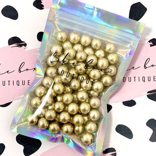 LARGE 10MM GOLD CHOCOBALLS - SPRINKLES