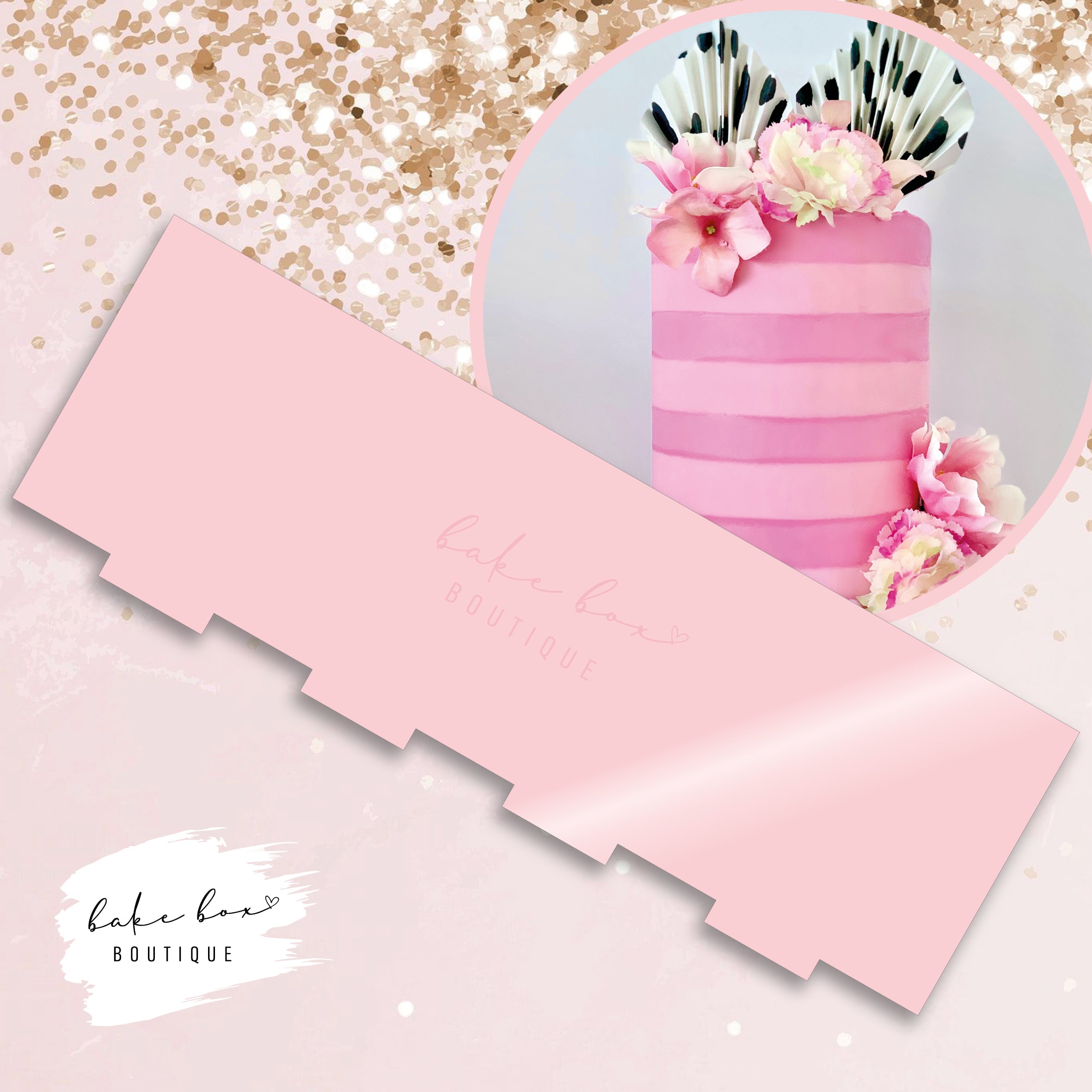 THICK STRIPE XL CAKE SCRAPER Bake Box Boutique
