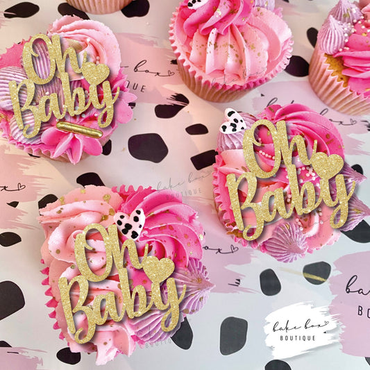 OH BABY - CUPCAKE TOPPERS